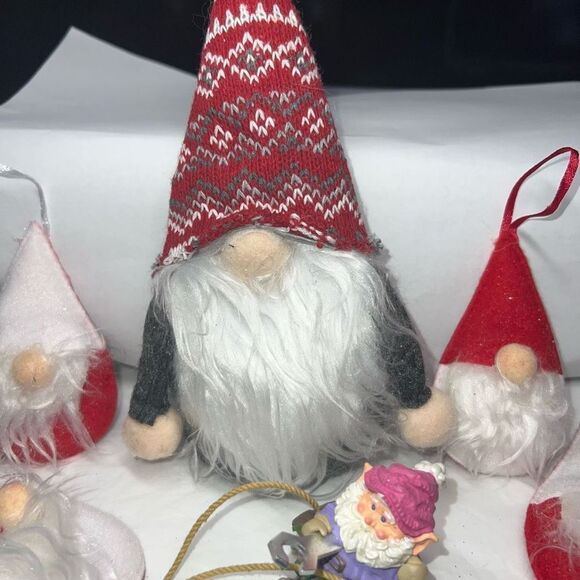 Set of‎ Six Gnome Christmas Tree Ornaments - Picture 2 of 9
